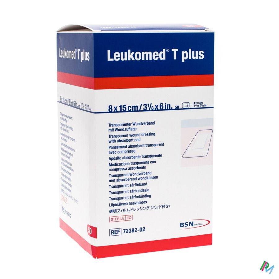 Medicazioni in pellicola trasparente Leukomed T Plus da 8 cm x 15 cm