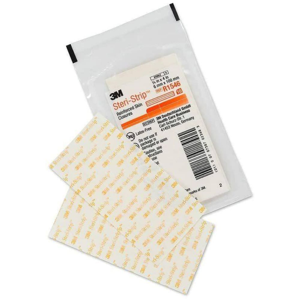 Suture cutanee rinforzate 3M Steri-Strip 6 mm x 100 mm (confezione da 10)