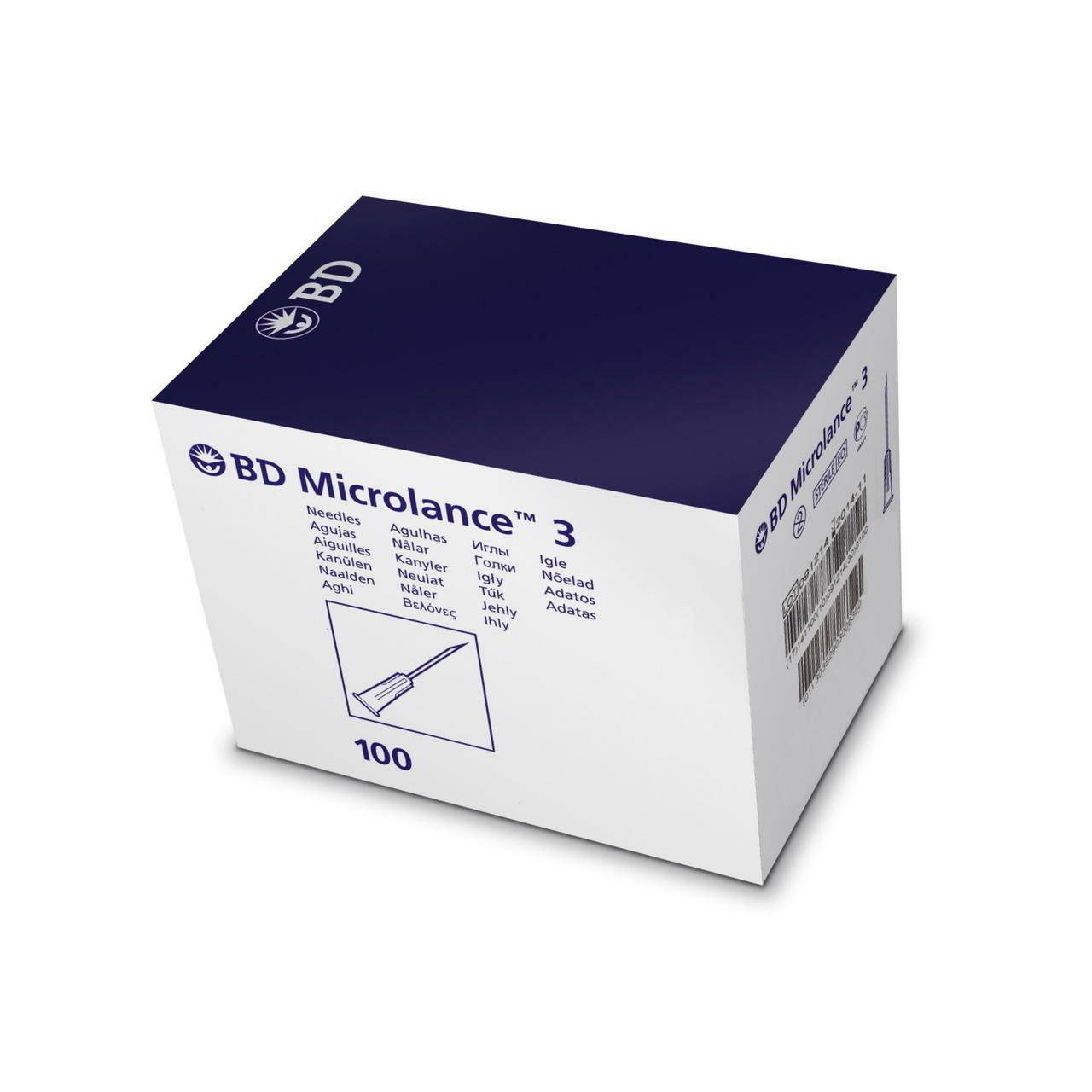 Aghi Microlance BD gialli da 0,5 pollici da 30 g