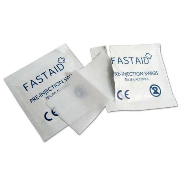 Tamponi Pre-iniezione Fast Aid Salviette Imbevute Di Alcol Al 70% – UKMEDI - Foto 2