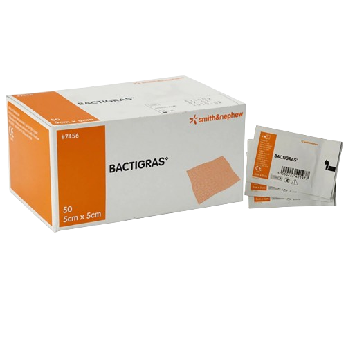 Medicazione per ferite Bactigras 5 cm x 5 cm