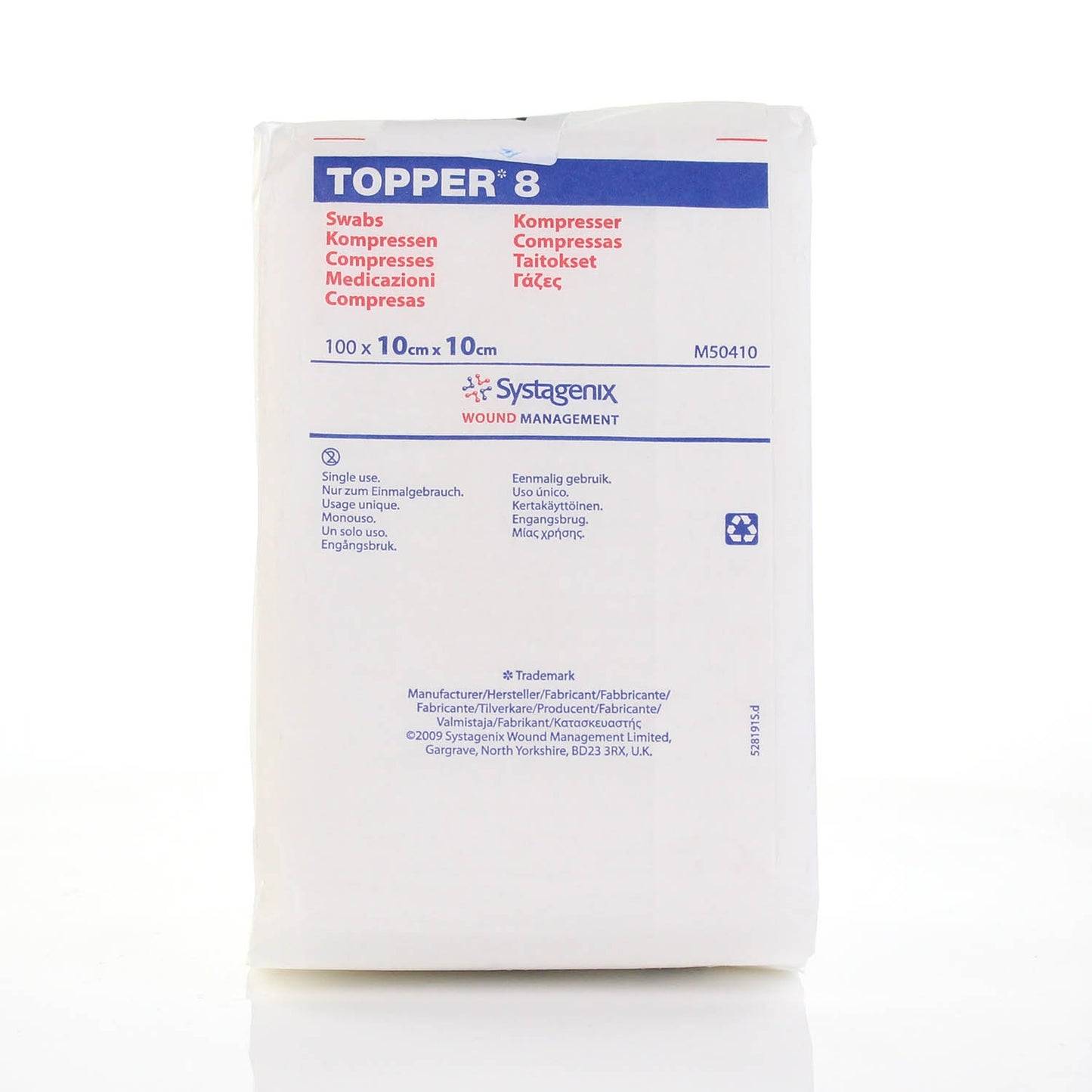 Topper da 10 cm x 10 cm 8 tamponi non sterili a 4 strati, confezione da 100 J&J