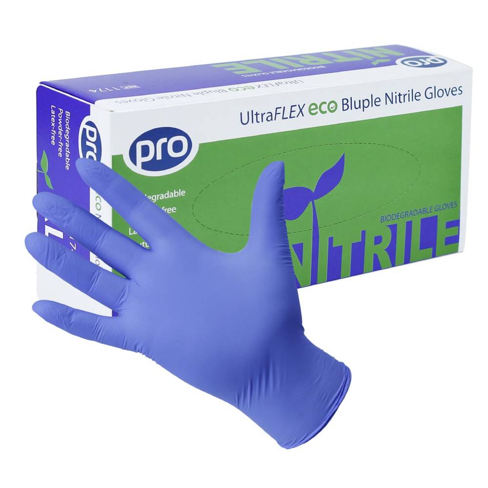 Guanti in nitrile PRO UltraFLEX Eco Bluple Scatola da 100