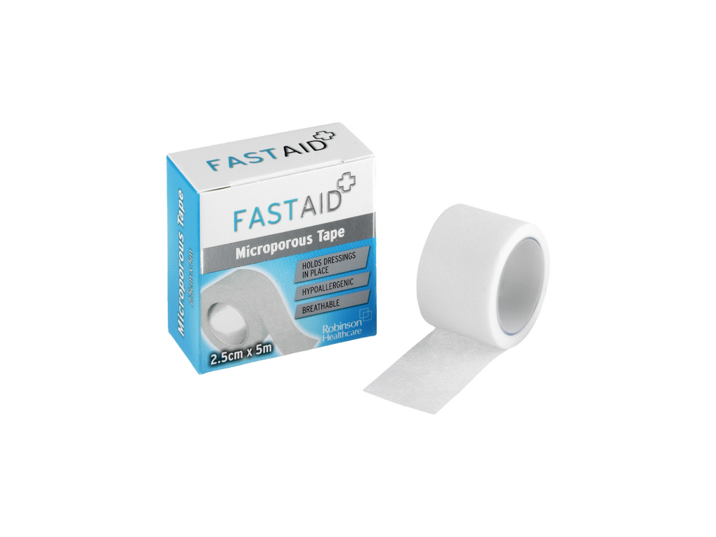 Nastro microporoso Fast Aid da 2,5 cm x 10 m