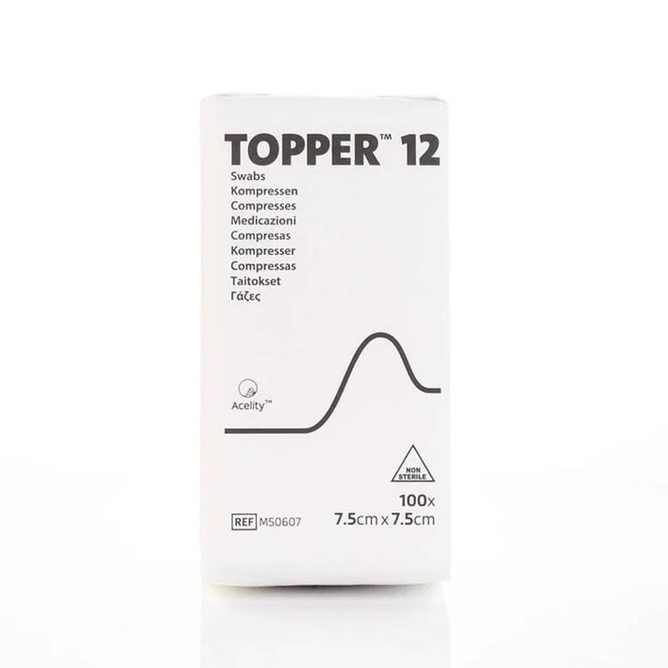 Topper 7,5 cm x 7,5 cm 12 Swabs Confezione da 100
