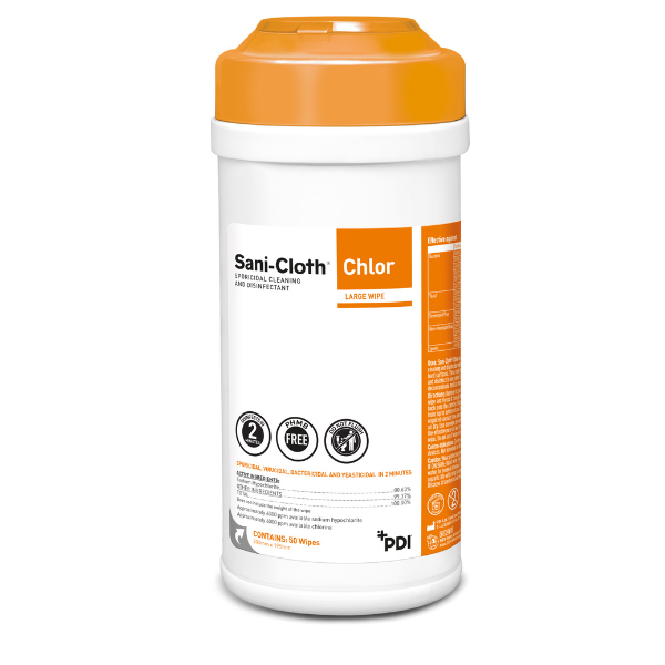 Tubo per salviette sporicide al cloro Sani-Cloth® da 50