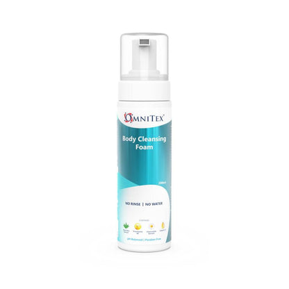 Omnitex 200ml Schiuma Detergente per il Corpo Senza Risciacquo