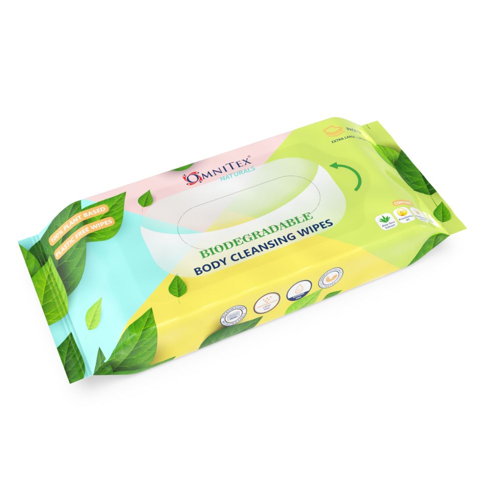 Salviette Detergenti Corpo Biodegradabili Omnitex Confezione Da 40