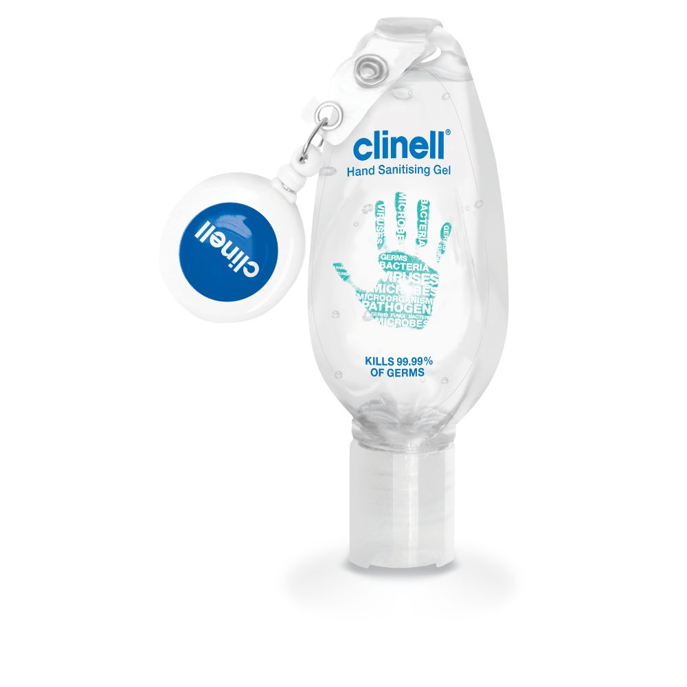 Gel igienizzante per le mani Clinell con clip 50ml