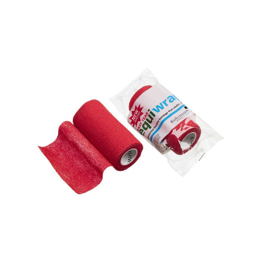 Benda coesiva Equiwrap da 10 cm x 4,5 m, rossa