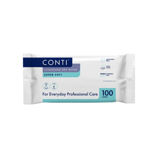 Salviette detergenti asciutte per pazienti di grandi dimensioni Conti Supersoft da 30 cm x 36 cm