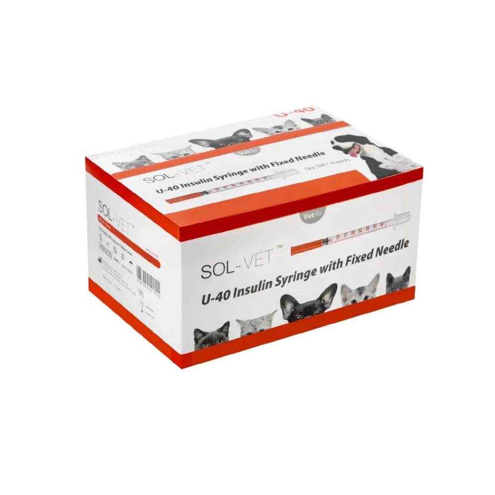 Siringa Sol-Vet U40 da 1 ml 29 g x 0,5 pollici con ago fisso