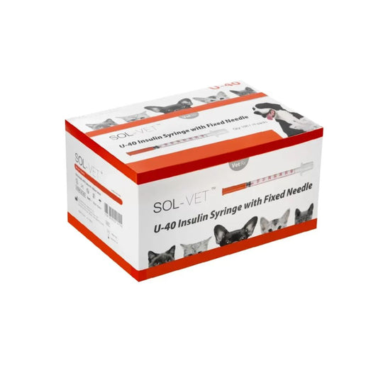 Siringa Sol-Vet U40 da 1 ml 29 g x 0,5 pollici con ago fisso
