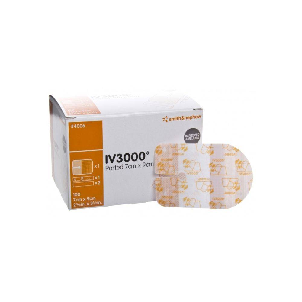 Medicazioni per catetere con porta Opsite IV3000 sensibili all'umidità 7 cm x 9 cm