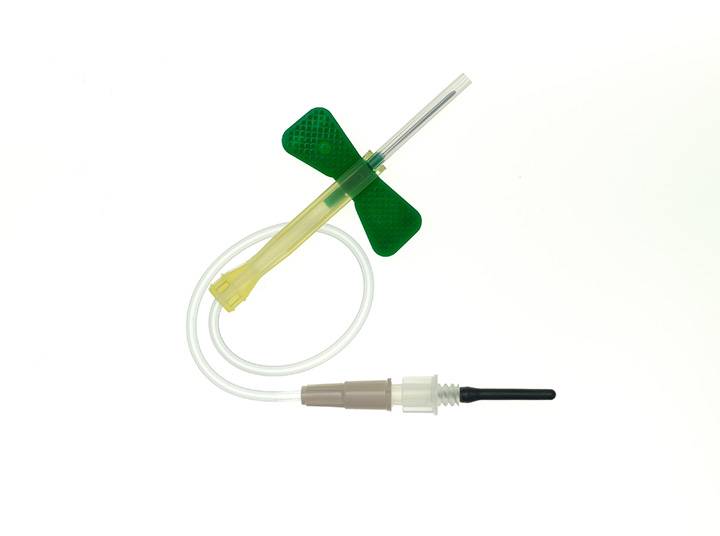 Collezione di sangue BD Vacutainer Safety Lok da 21 g verde da 3/4 pollici 18 cm