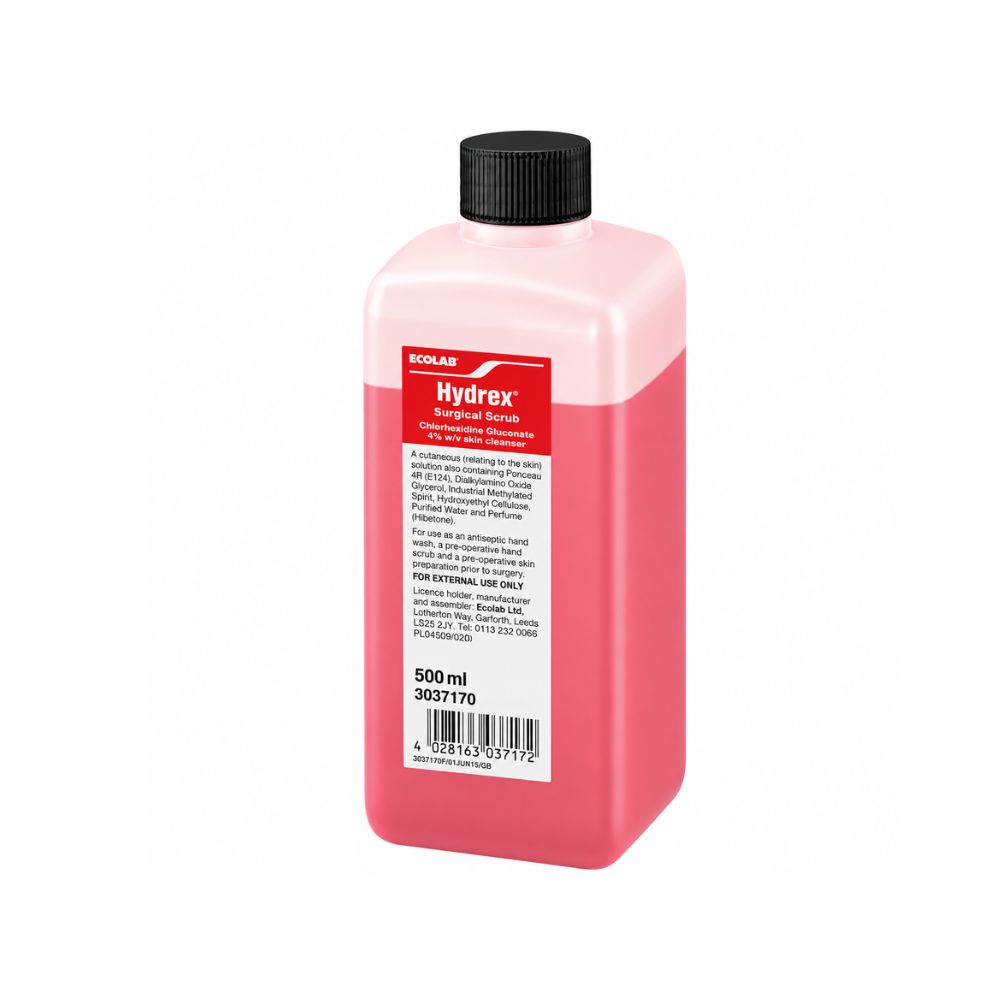 500ml Hydrex Surgical Scrub 4% Chlorhexidine Gluconate