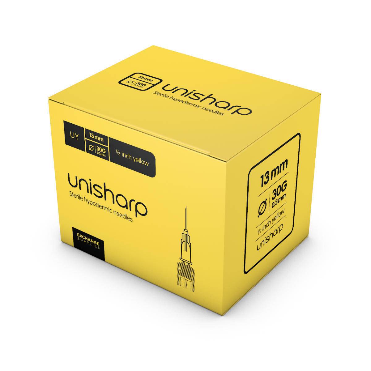 Aghi Unisharp gialli da 0,5 pollici da 30 g
