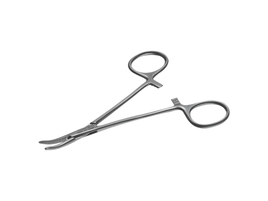 Pinza per arterie Mosquito Instrapac Halsted curva da 12,5 cm