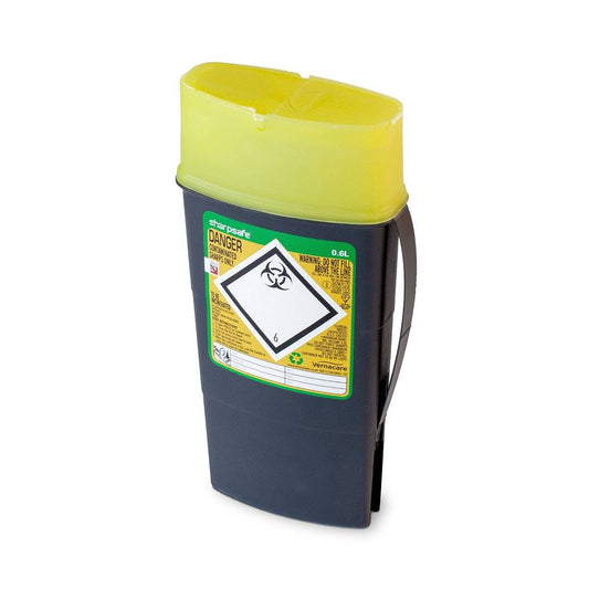 Contenitore per oggetti taglienti Frontier da 0,6 litri Sharpsafe giallo
