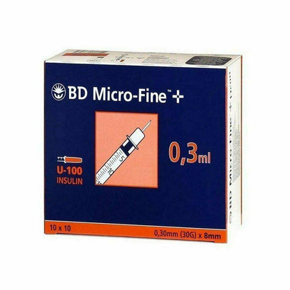 Siringa e ago microfine BD da 0,3 ml 30 g 8 mm u100