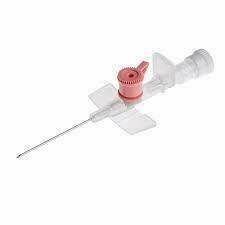 Cannula alata BD Venflon IV rosa da 20 g, 32 mm, con porta di iniezione