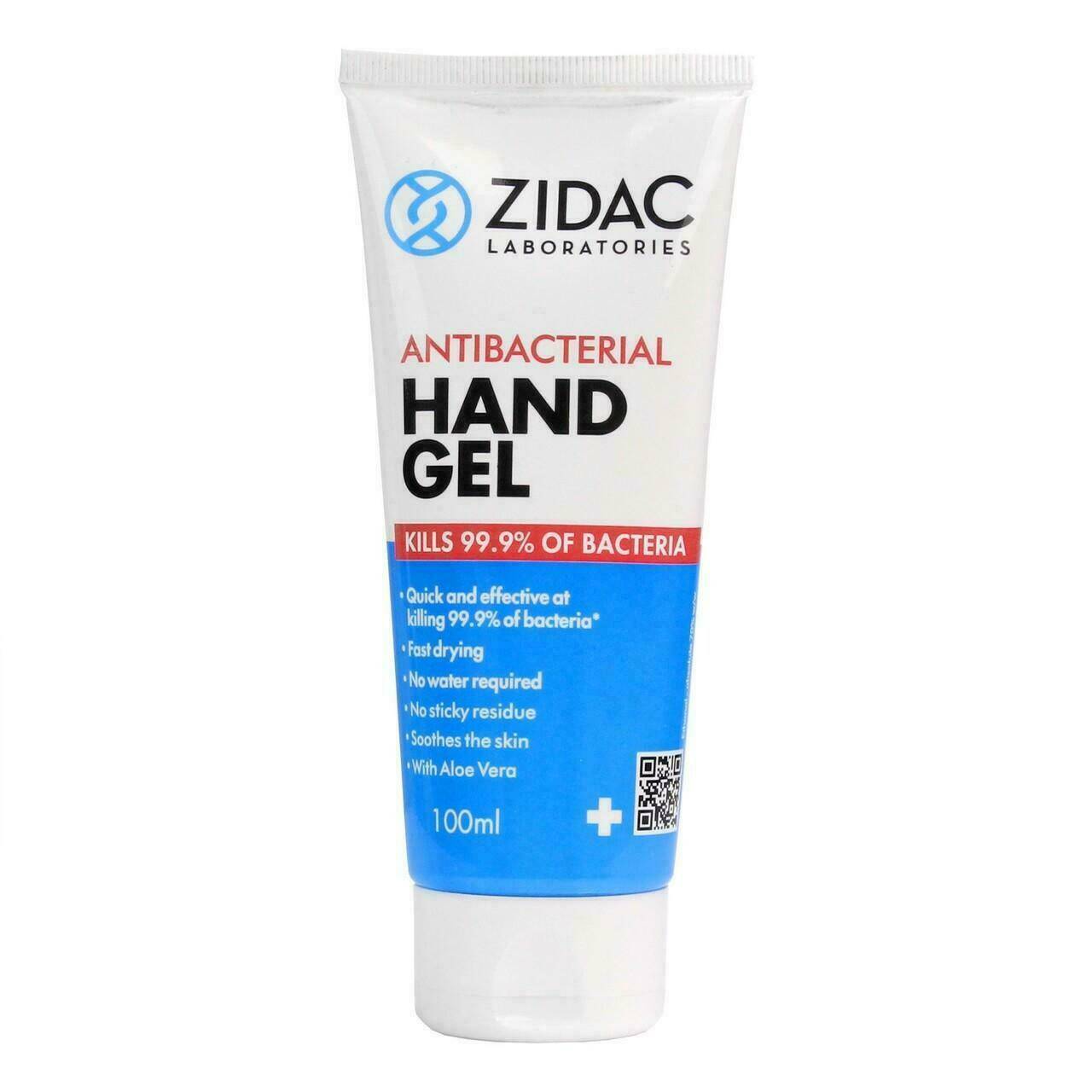 Gel per le mani Zidac con alcol al 70% - Tubo da 100 ml