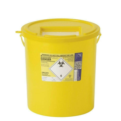 Contenitore per oggetti taglienti Sharpsguard giallo da 22 litri