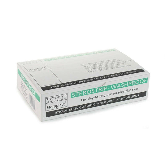 Hypo-Allergenic Sterostrip Washproof Plasters - 7.5cm x 2.5cm x 100 7143R/PH UKMEDI.CO.UK