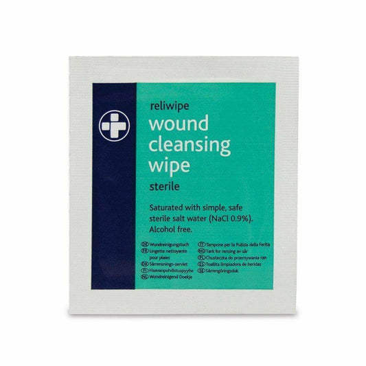 Reliwipe salviette detergenti saline umide, confezione da 5