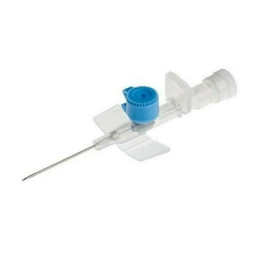 Cannula alata BD Venflon IV blu da 22 g, 25 mm, con porta di iniezione