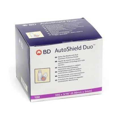 Aghi per penna BD AutoShield Duo da 30 g x 5 mm, confezione da 100