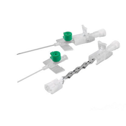 Cannula di sicurezza BD Venflon Pro verde da 18 g 45 mm con porta di iniezione