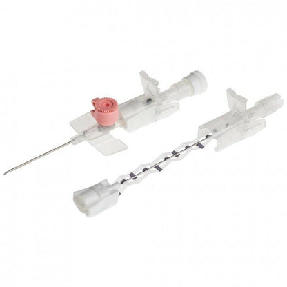 Cannula di sicurezza BD Venflon Pro rosa da 20 g 32 mm con porta di iniezione