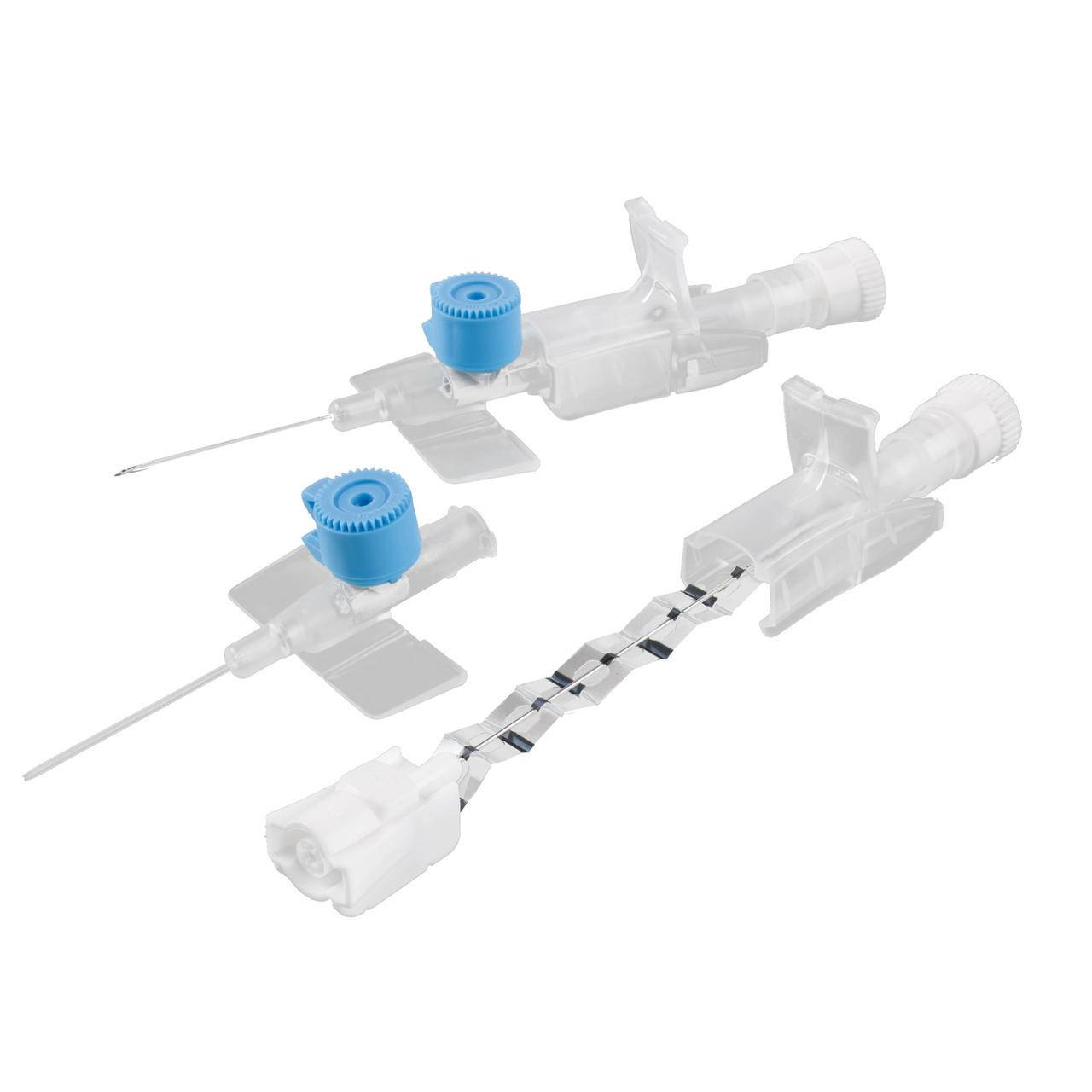 Cannula di sicurezza BD Venflon Pro blu da 22 g 25 mm con porta di iniezione