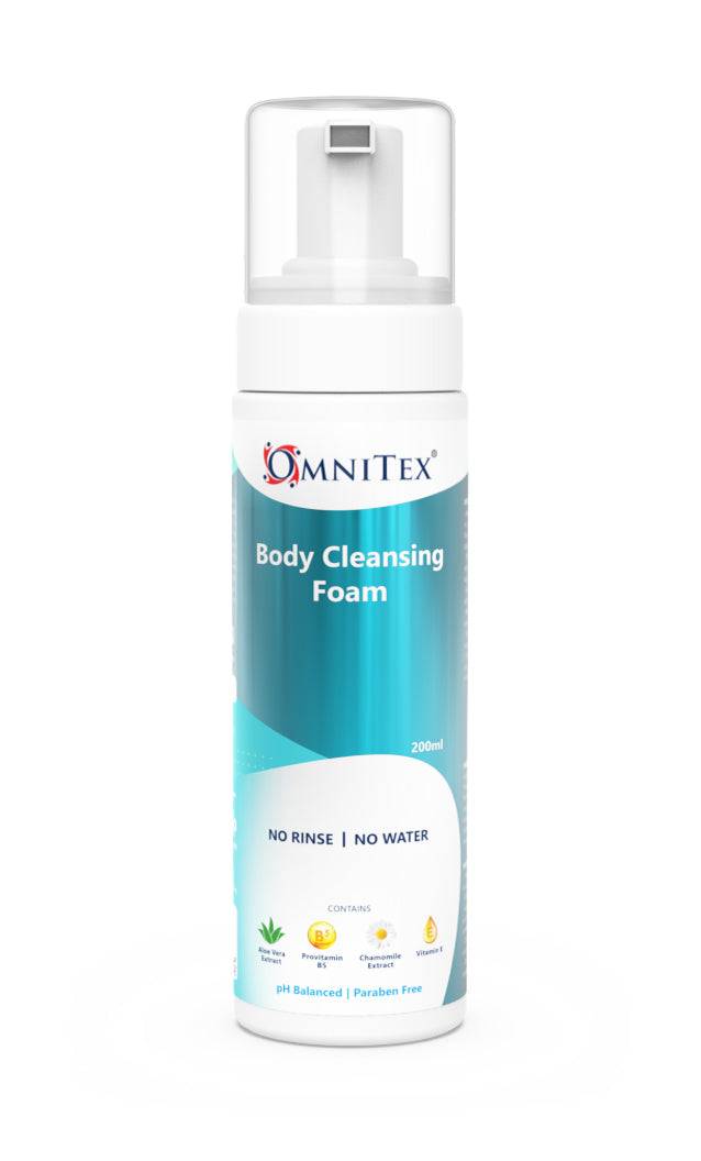 Omnitex 200ml Schiuma Detergente per il Corpo Senza Risciacquo