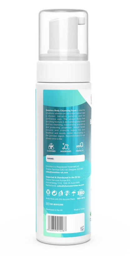 Omnitex 200ml Schiuma Detergente per il Corpo Senza Risciacquo