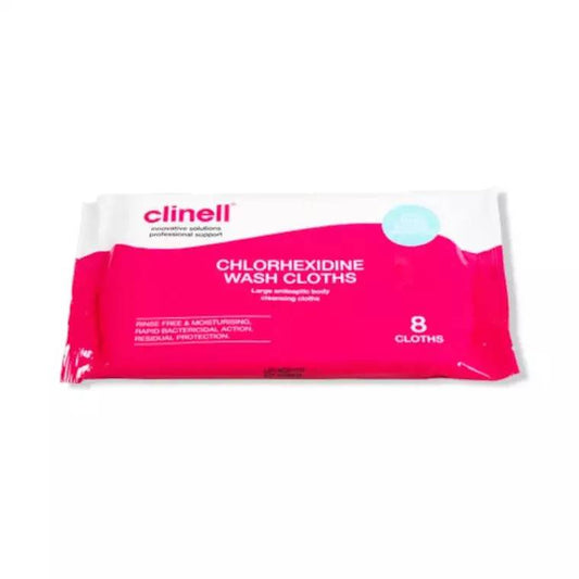 Panni per il lavaggio alla clorexidina Clinell, confezione da 8