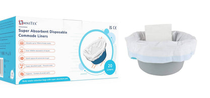 Fodere per WC/letto monouso Omnitex da 2500 ml, confezione da 20