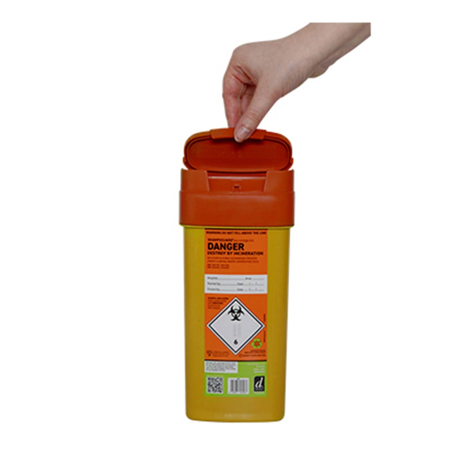 Contenitore per oggetti taglienti Sharpsguard Orange da 0,6 litri