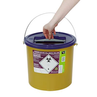 Contenitore per oggetti taglienti Sharpsguard viola da 11,5 litri