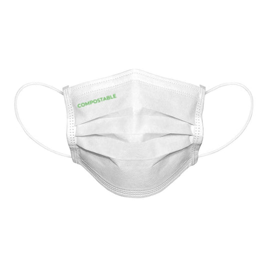 Eco Green Living - Compostable Eco-Friendly Face Mask Pack of 50 - CEFFM UKMEDI.CO.UK UK Medical Supplies