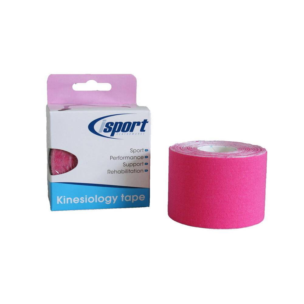 Nastro kinesiologico rosa 5 cm x 5 m isport Performance