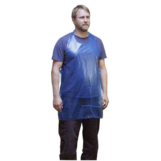 Grembiuli monouso premium blu in confezione da 200