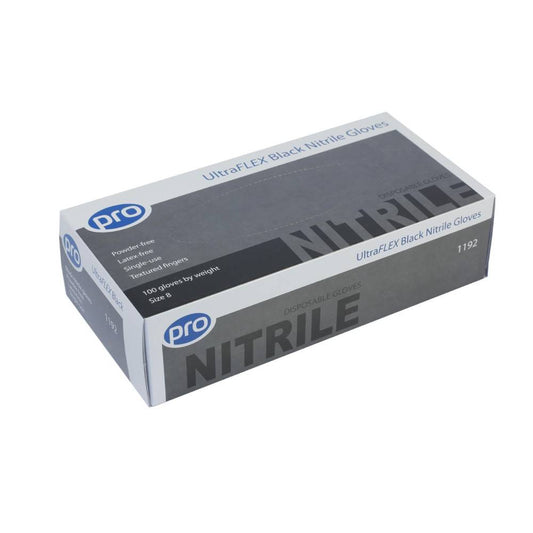 Guanti PRO UltraFLEX in nitrile nero Confezione da 100
