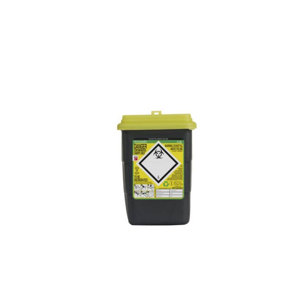 Sharpsafe 0,8L grigio UK coperchio giallo