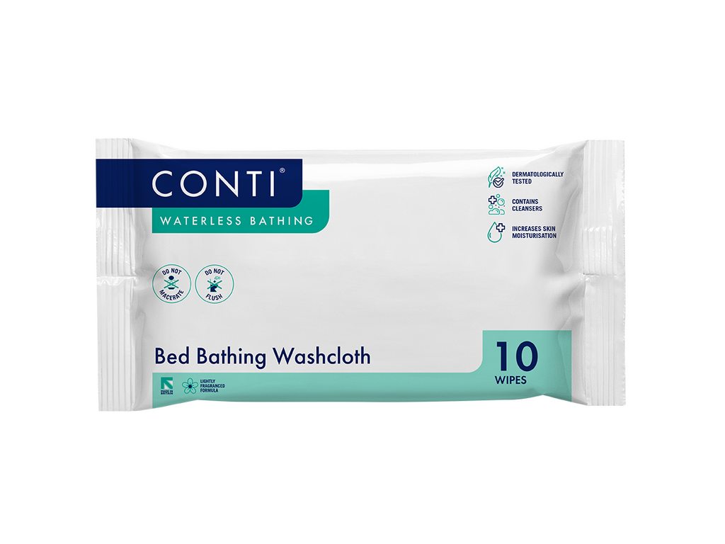 Conti - Salvietta da bagno per letto, leggermente profumata, 10 panni