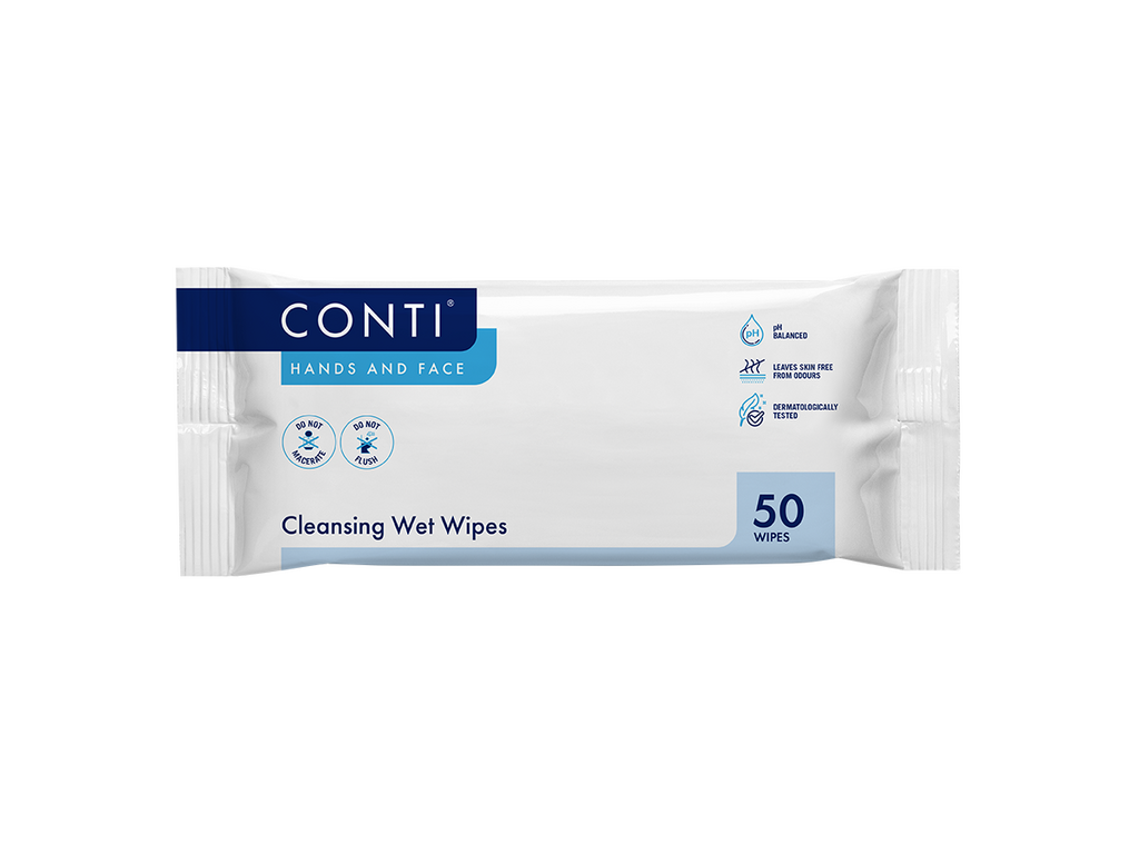 Conti Salviette umidificate super morbide mani e viso leggermente profumate 50 salviette