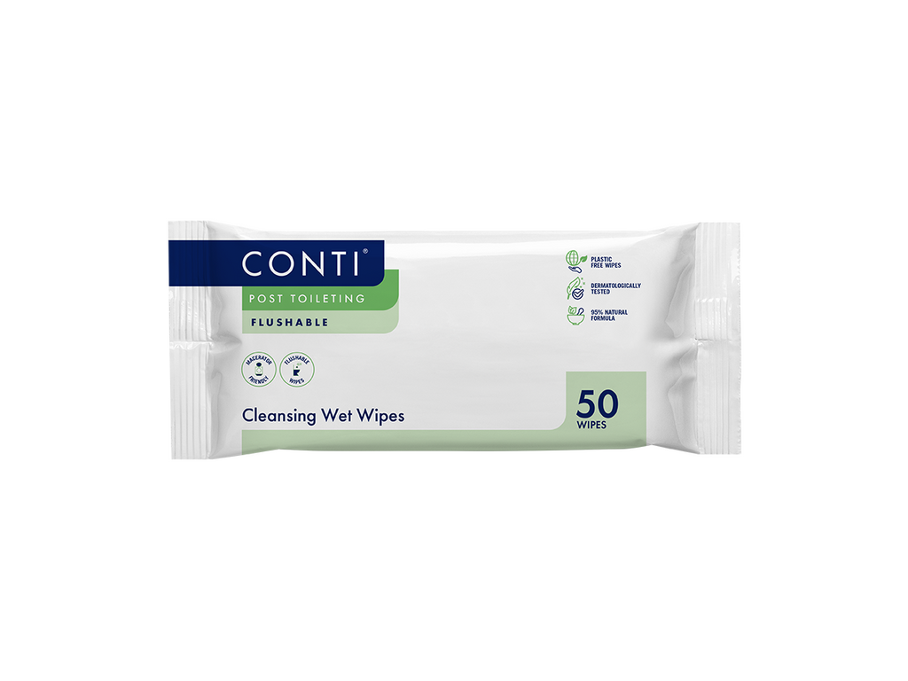 Conti Post Toileting Grandi Salviette Umidificate Senza Profumo 50 Salviette