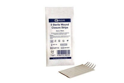 Striscia di chiusura della ferita 3 mm x 75 mm (5 strisce)