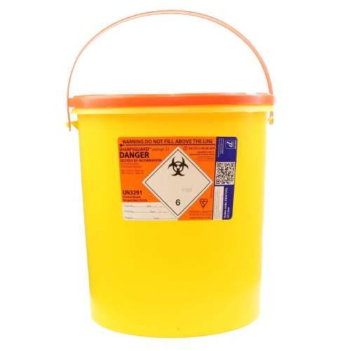 22 Litre Sharpsguard Orange Sharps Bin - UKMEDI